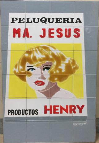 Reisimpressie Spanje, 1982: "Peluqueria Ma. Jesus"