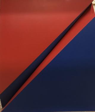 Rood-blauw diagonaal