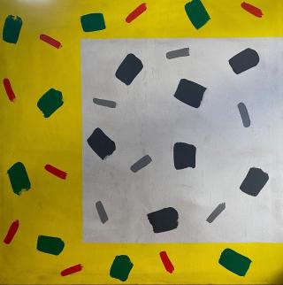 Het grijs van kleur (geel)